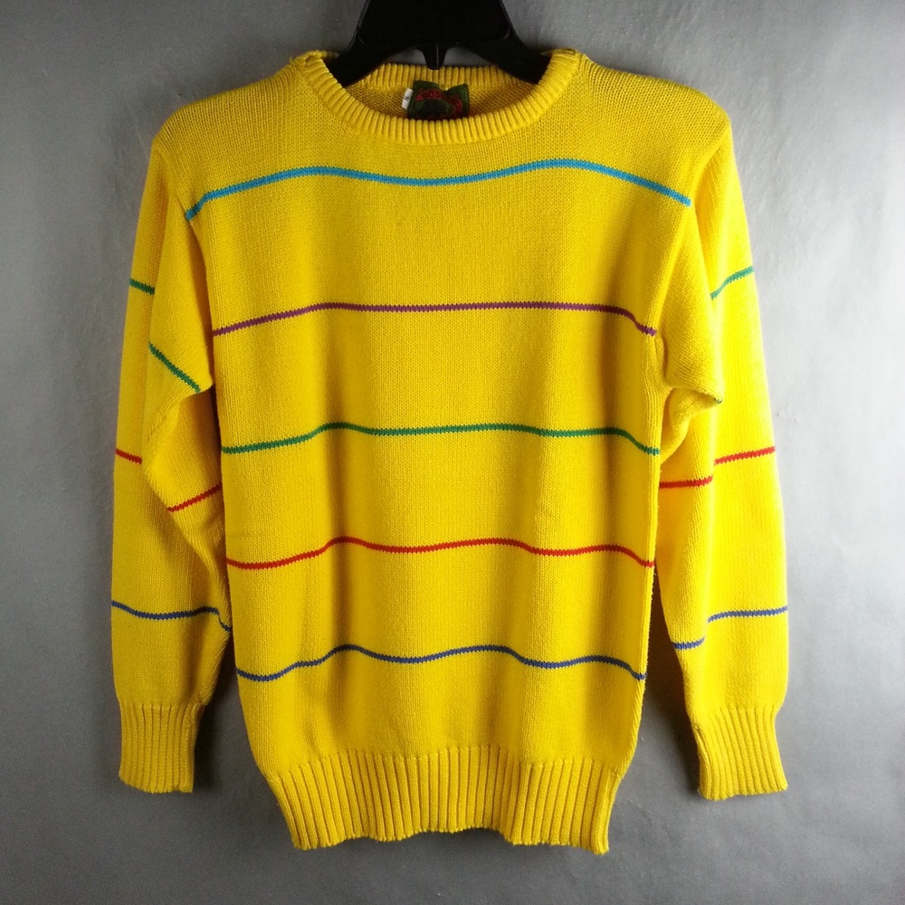 Boston Traders Yellow Ladies Sweater Top Sz Small
